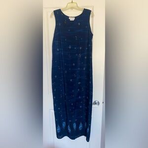 Navy Sleeveless Maxi Dress